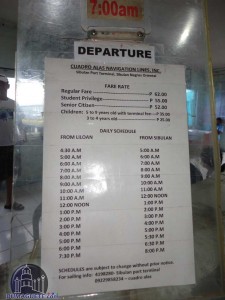 Ferry Schedule Liloan Sibulan