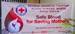Red Cross Banner July Month Blood Donation