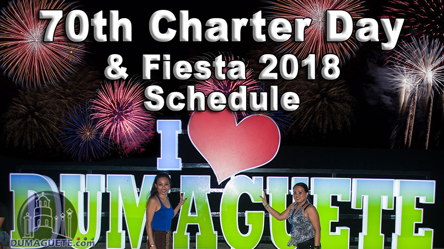 Dumaguete City 70th Charter Day 2018 Schedule