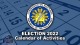 Philippine Election 2022 - Calendar of Activities