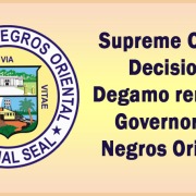 Supreme Courst decision Degamo remains Governor of Negros Oriental