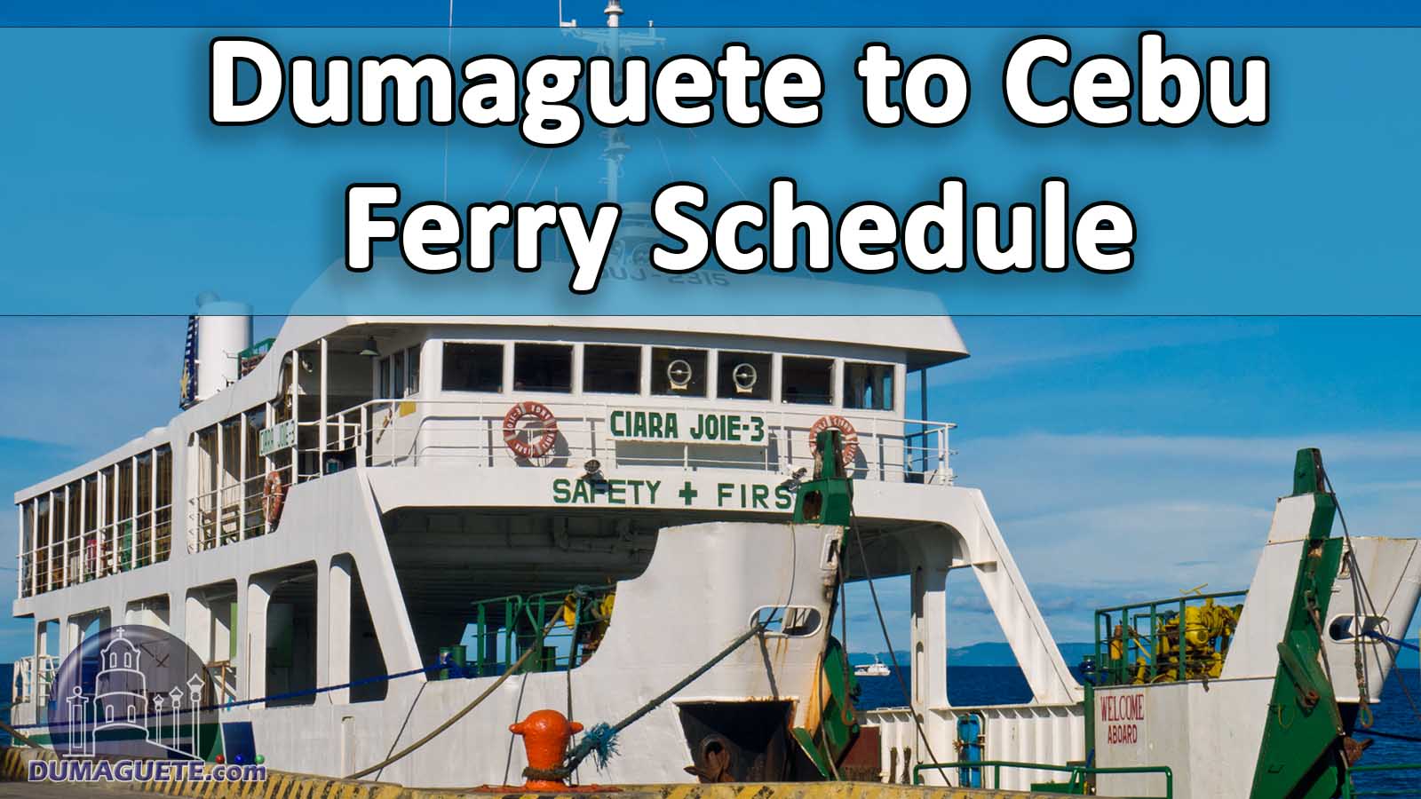 Dumaguete to Cebu Ferry Schedule