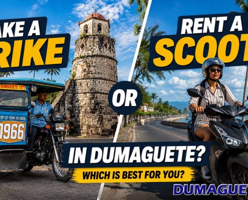 Tricycle and scooter transportation in Dumaguete, Negros Oriental