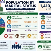 2024 CBMS data shows over half of Negros Oriental residents are single. Learn the latest marital status statistics and key findings.