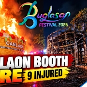 Fire incident at the Canlaon Booth during Buglasan Festival 2026 in Negros Oriental.